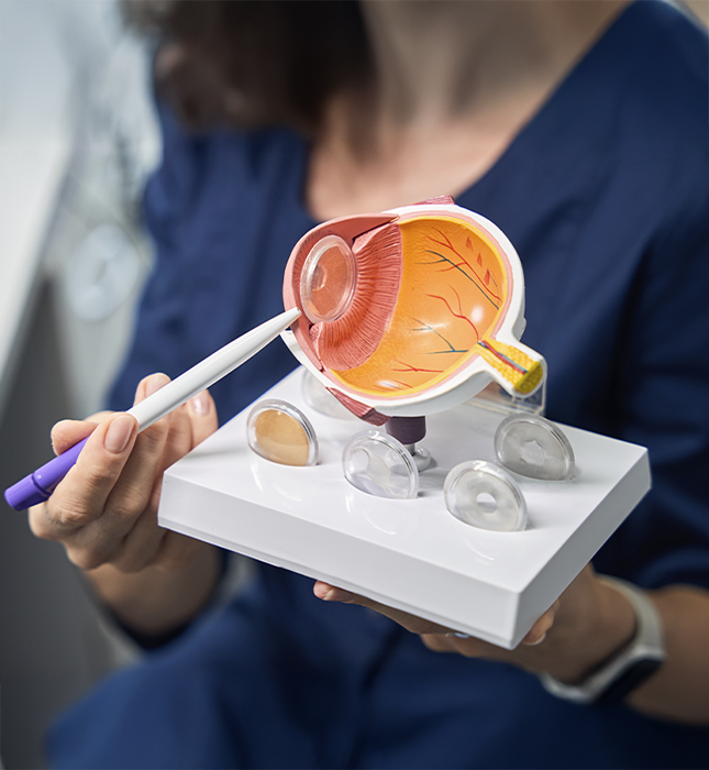 Cirugía oftalmológica en quirófano